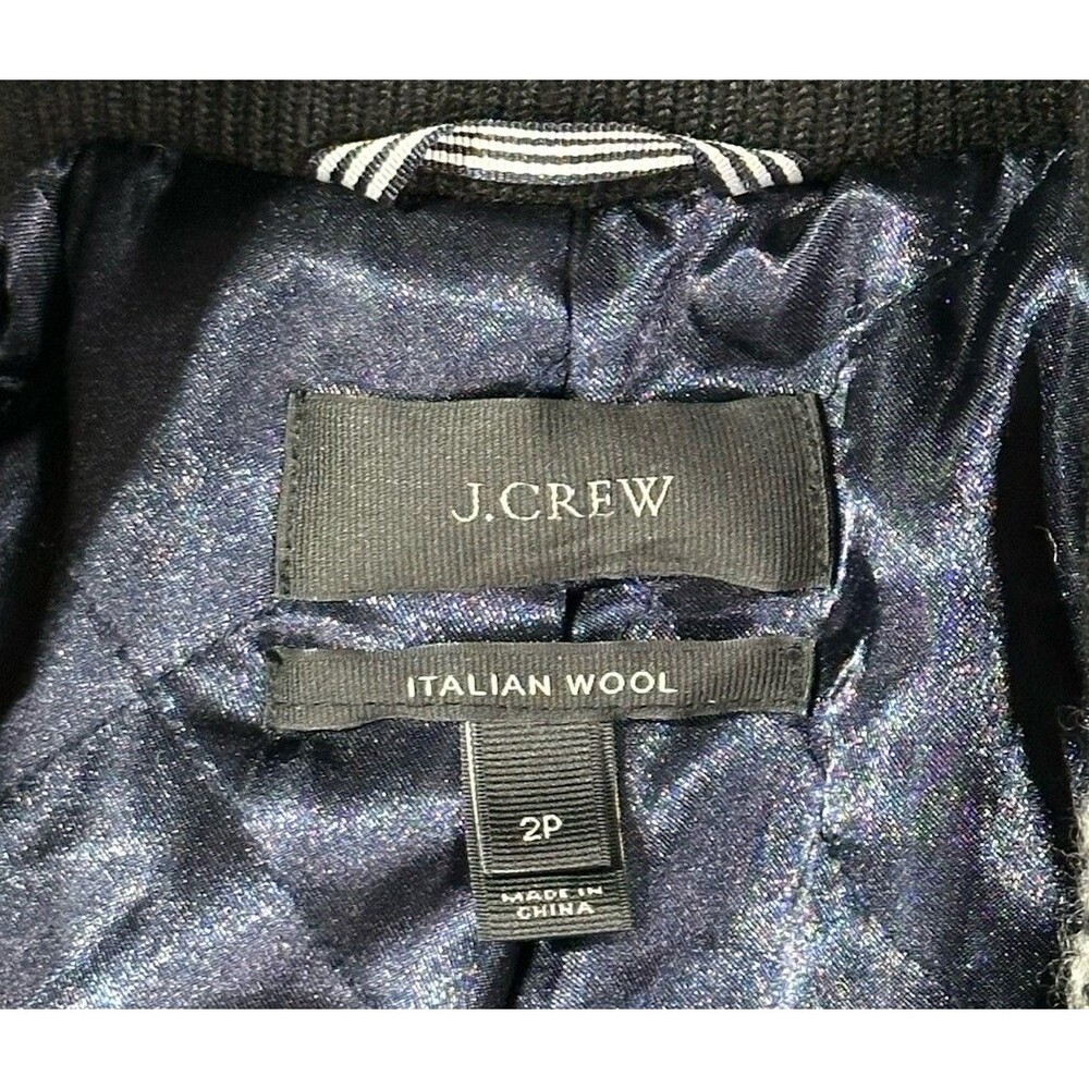 J. Crew Italian Wool Bouclé speckled Lodge Coat Size 2  Petite Minimalist Preppy - Picture 2 of 13